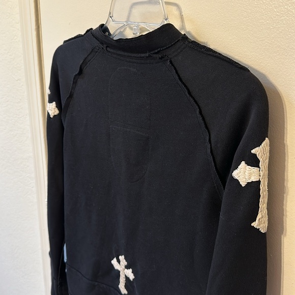 Joystick Johnny Was Size Small Black - Cross Embroidered Stitch Full Zip Jacket - Picture 8 of 9